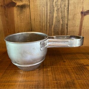 Vtg  Tin Flour Sifter Foley Hand Squeeze Kitchen Collectible One Hand Easy Use
